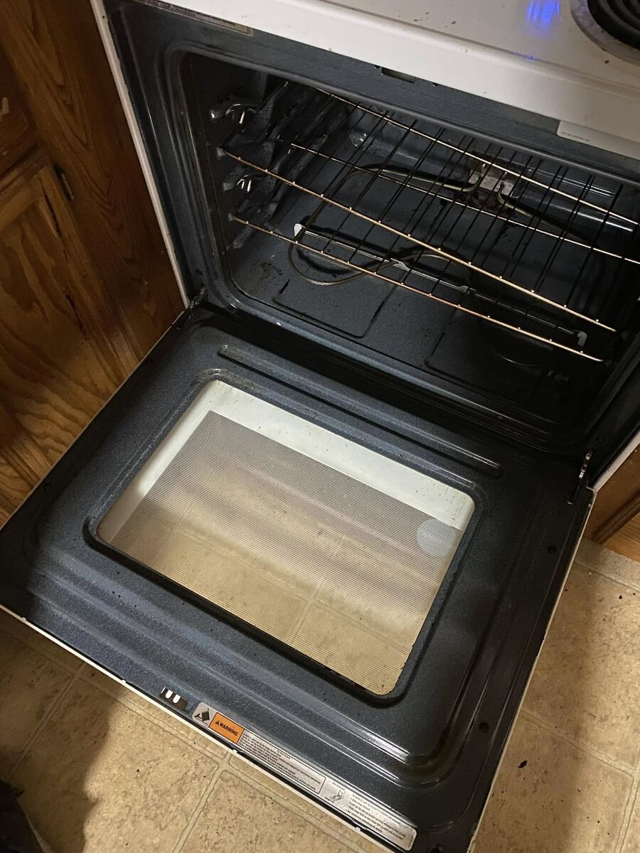 Oven interior cleaned for a customer